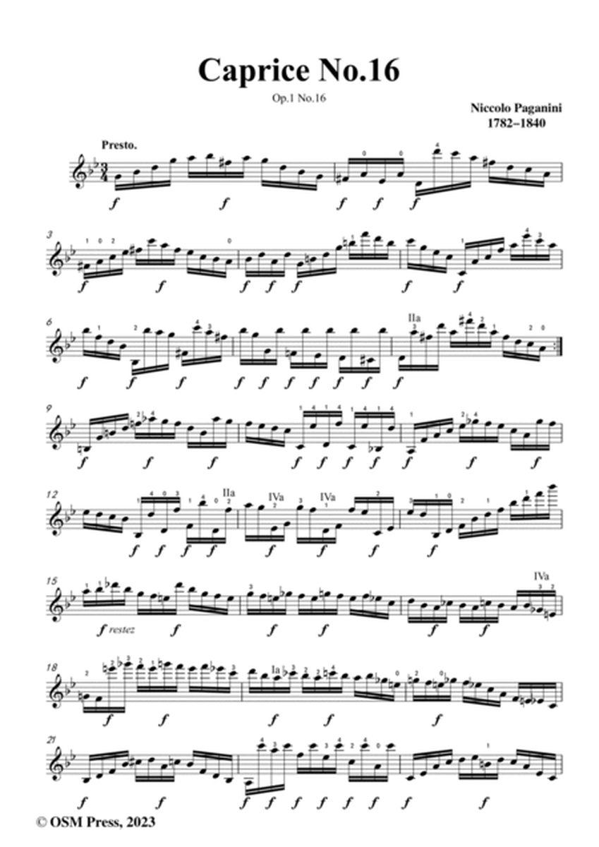 Paganini-Caprice No.16,Op.1 No.16,in g minor,for Solo Violin image number null