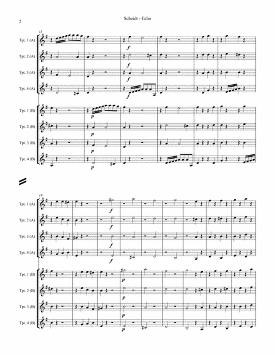Echo for 8-part Trumpet Ensemble