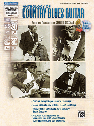 Book cover for Stefan Grossman's Early Masters of American Blues Guitar: The Anthology of Country Blues Guitar