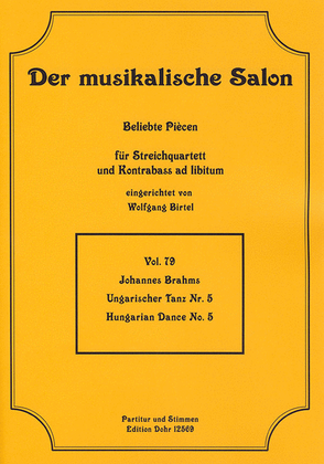 Book cover for Ungarischer Tanz Nr. 5 (für Streichquartett)