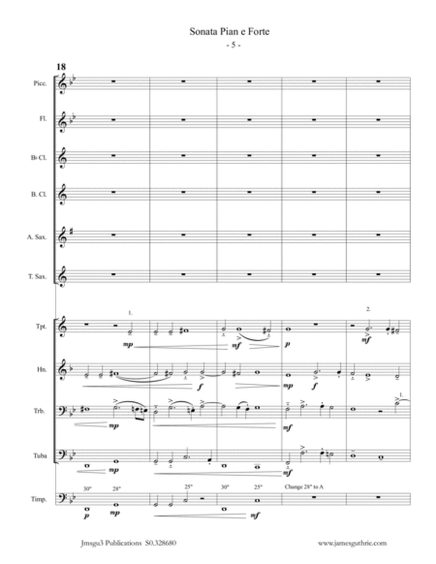 Gabrieli: Sonata Pian e Forte Ch. 175 for Concert Band image number null