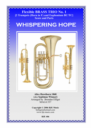 Book cover for Whispering Hope - Flexible Brass Trio No.1 Score and Parts