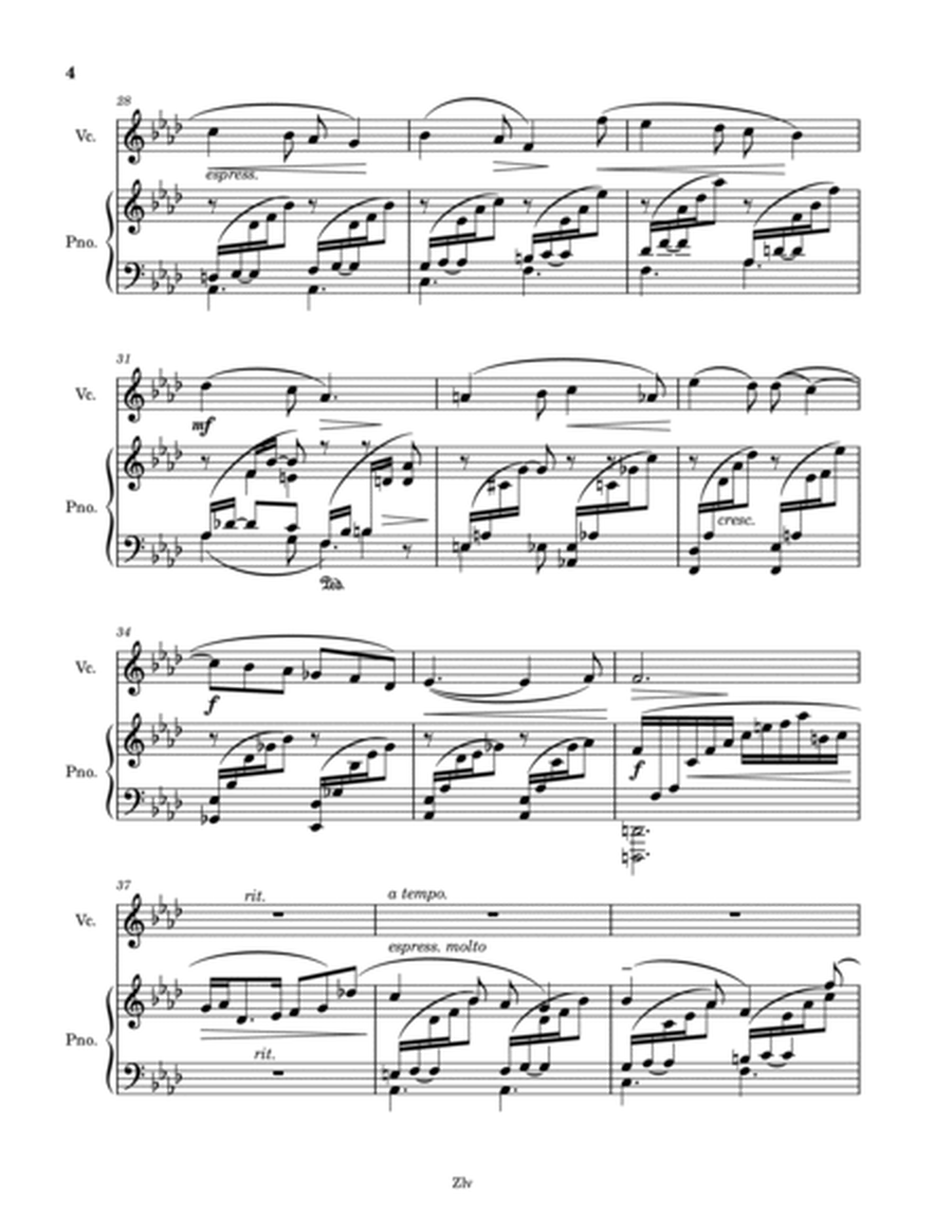 Cello Sonata No.1 Op.45, 1st mvt, Allegro Commodo image number null