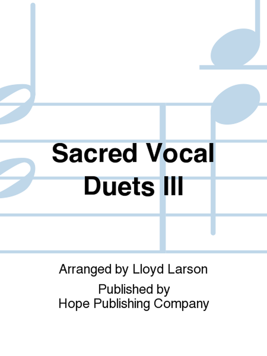 Sacred Vocal Duets III book with ACD image number null