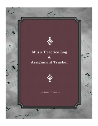 Book cover for Music Practice Log & Assignment Tracker