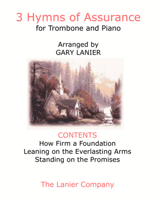 Book cover for 3 HYMNS OF ASSURANCE (for Trombone and Piano with Score/Parts)