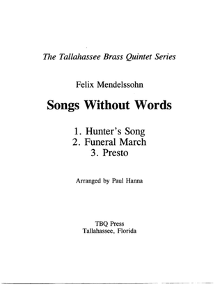 Book cover for Three Songs Without Words