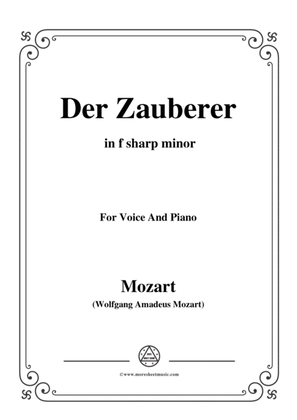 Book cover for Mozart-Der zauberer,in f sharp minor,for Voice and Piano