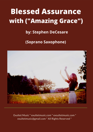 Book cover for Blessed Assurance (with "Amazing Grace") (Soprano Saxophone and Piano)