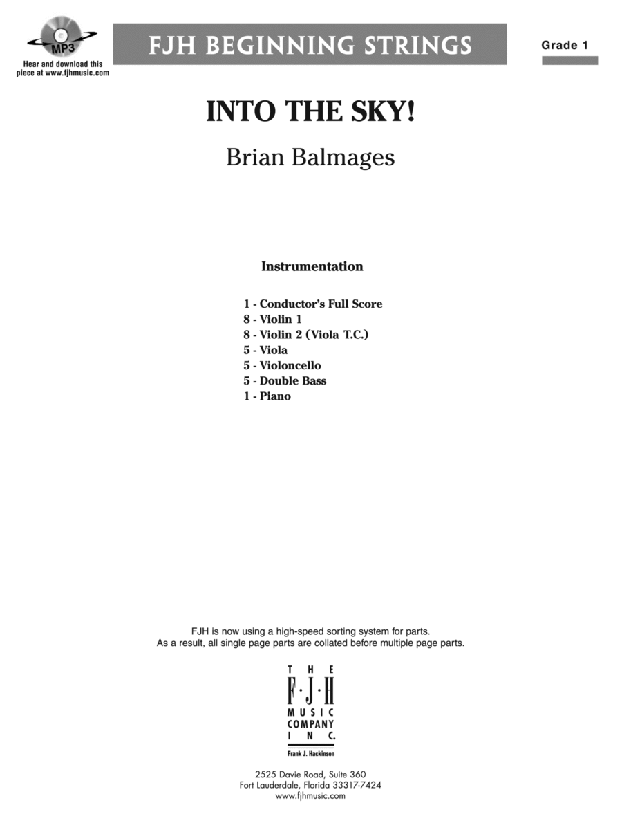 Into the Sky!: Score