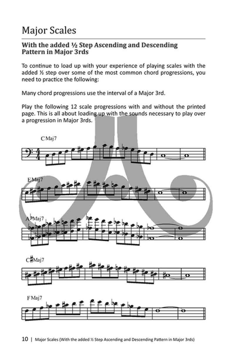 Bebop Scales: Jazz Scales And Patterns In All 12 Keys- Bass Clef