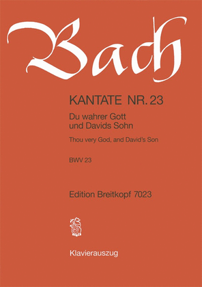 Book cover for Cantata BWV 23 "Thou very God, and David's Son"