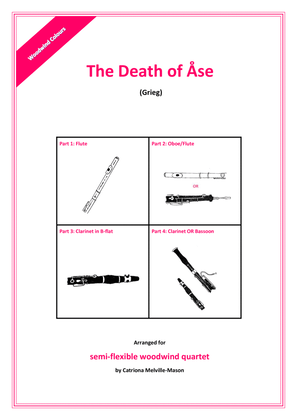 Book cover for The Death of Ase (semi-flexible 4-part woodwind)