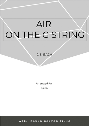 Book cover for AIR ON THE G STRING – CELLO SOLO