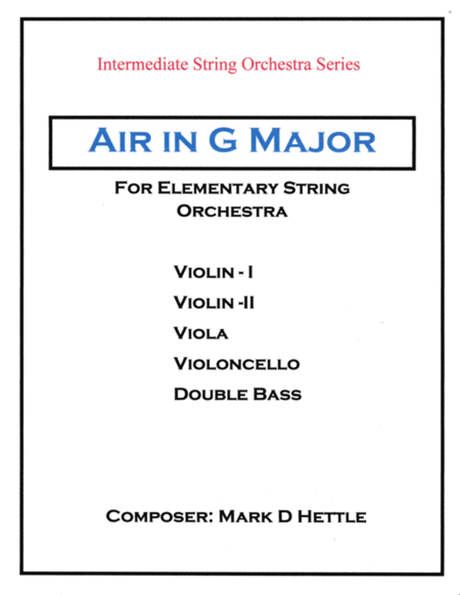 Air in G Major for Intermediate String Orchestra image number null
