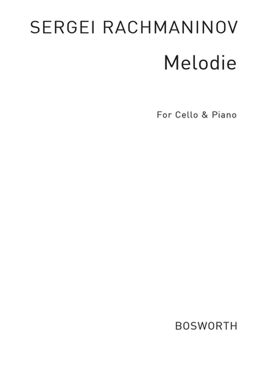 Melodie For Cello And Piano Op.3 No.3