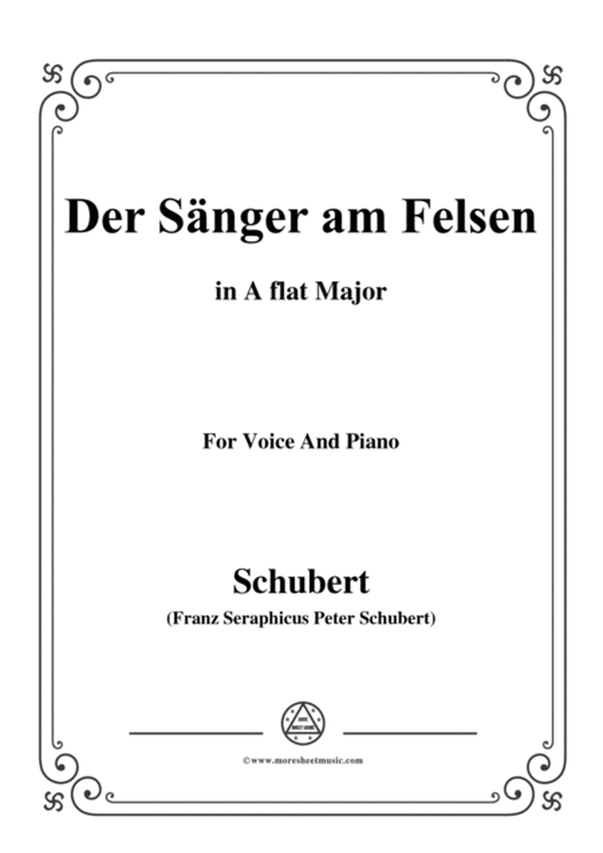Schubert-Der Sänger am Felsen,in A flat Major,for Voice&Piano image number null