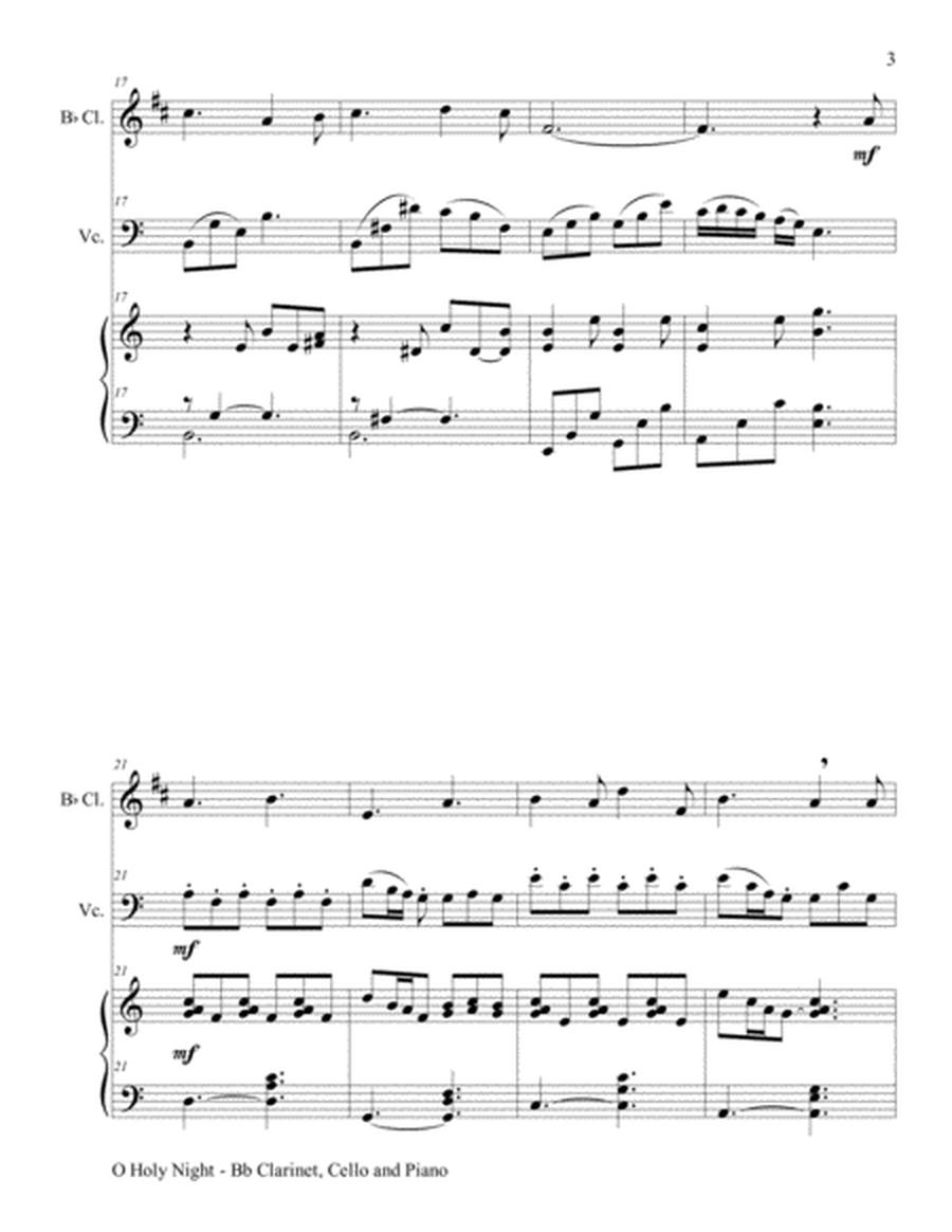 O HOLY NIGHT (Trio - Bb Clarinet, Cello & Piano - Score & Parts included) image number null