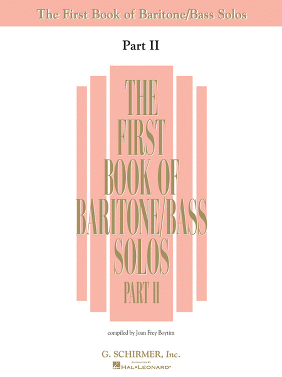 The First Book of Baritone/Bass Solos – Part II