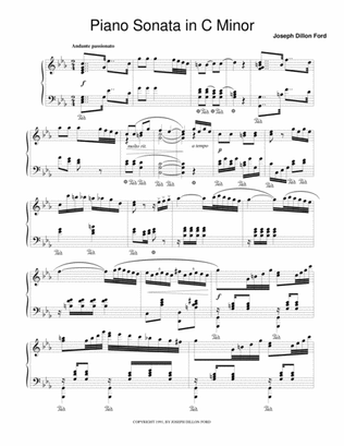 Book cover for Sonata in C Minor for Pianoforte Solo ("Werther")