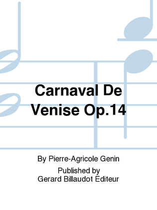 Book cover for Carnaval De Venise Op. 14
