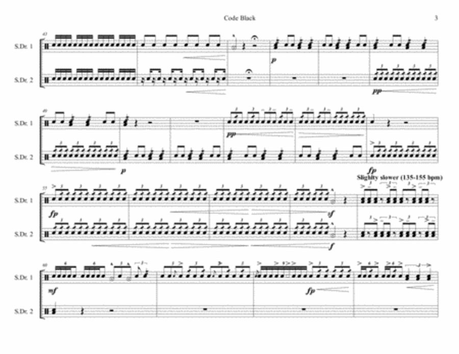 Code Black - Marching Snare Duet image number null