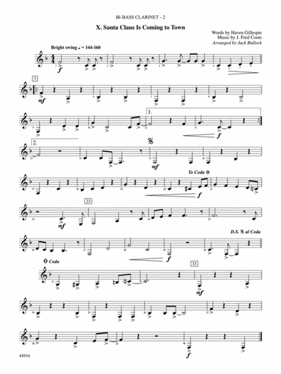 Happy Holidays---Vol. 3: B-flat Bass Clarinet