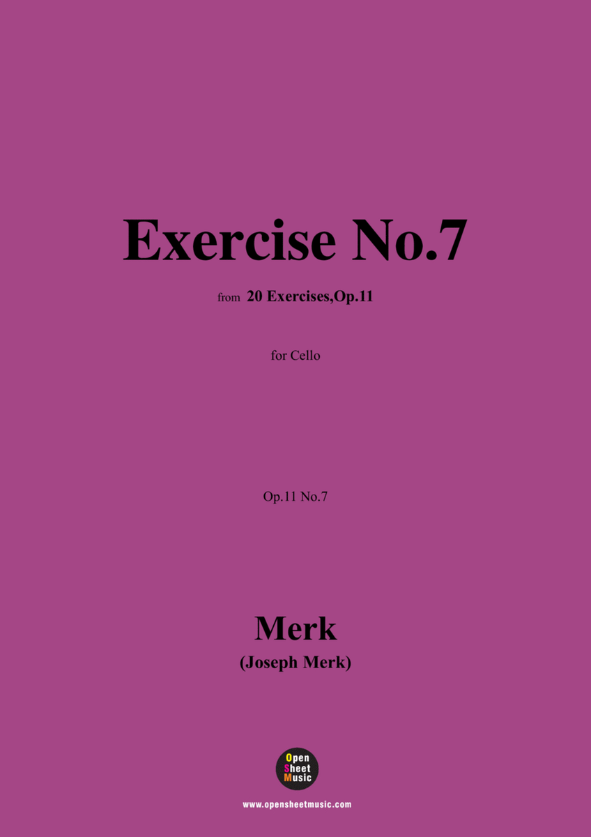 Merk-Exercise No.7,Op.11 No.7,from '20 Exercises,Op.11',for Cello image number null