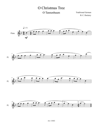 O Christmas Tree (O Tannenbaum) for Solo Flute