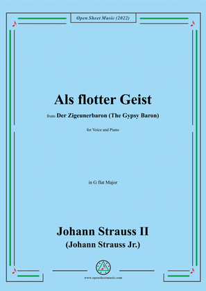 Book cover for Johann Strauss II-Als flotter Geist,in G flat Major