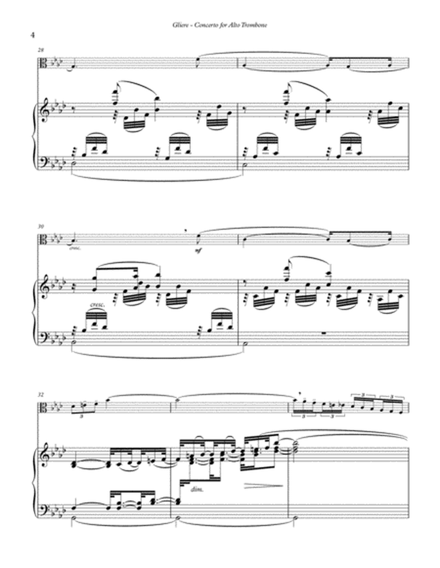 Concerto for Alto Trombone with Piano accompaniment reduction