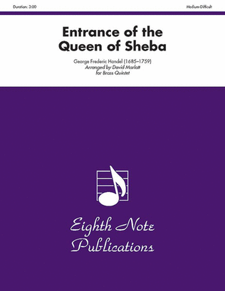 Book cover for Entrance of the Queen of Sheba