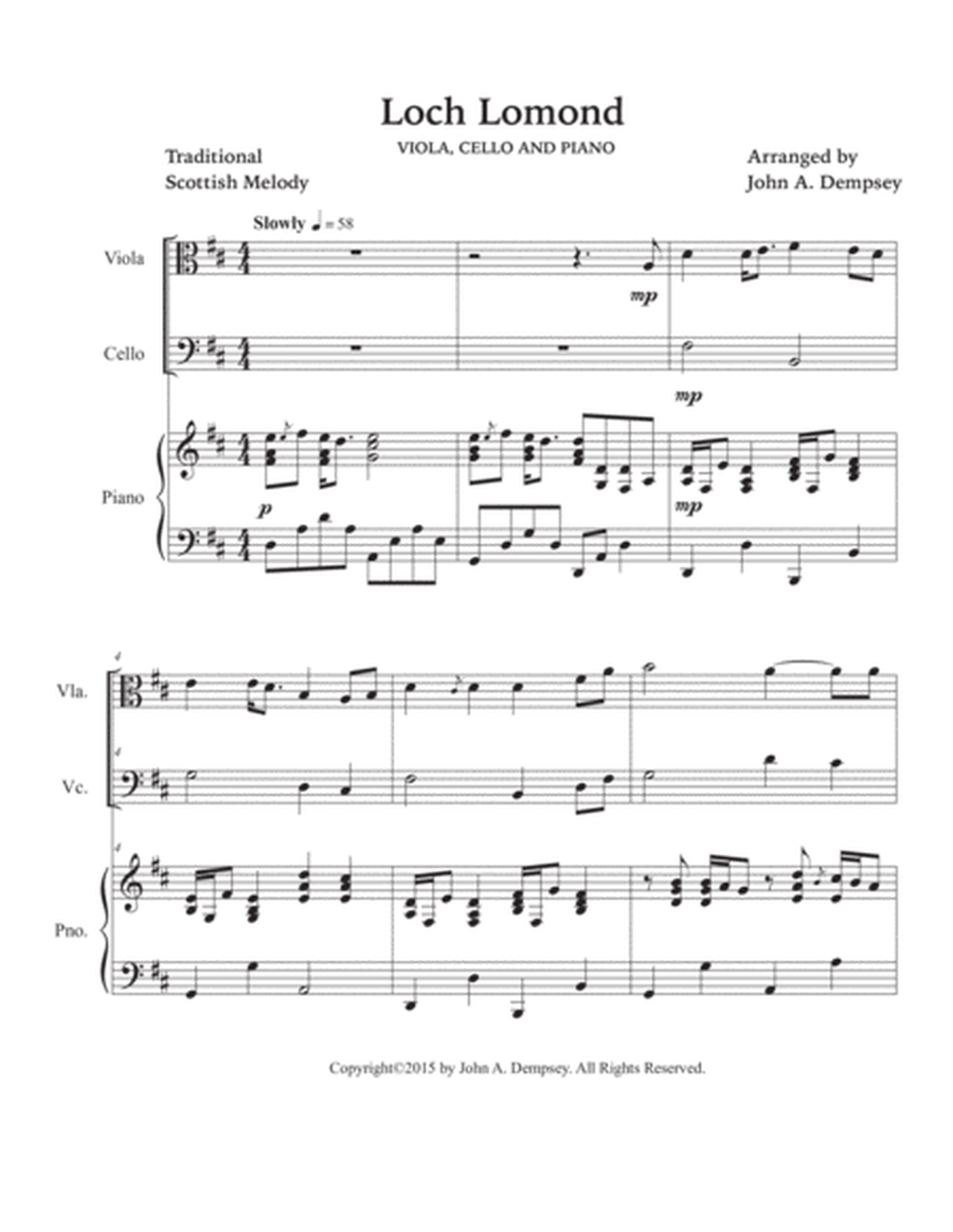 Loch Lomond (Trio for Viola, Cello and Piano) image number null