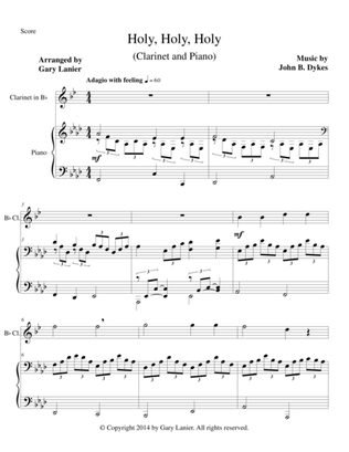 Book cover for HOLY, HOLY, HOLY (Bb Clarinet Piano and Clarinet Part)