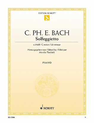 Book cover for Solfeggietto C minor, Wq 117/2