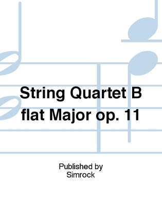 Book cover for String Quartet B flat Major op. 11