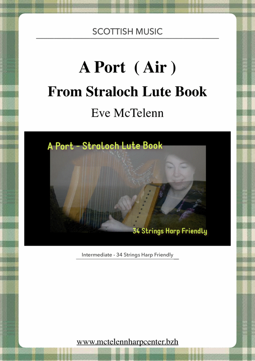 A Port - Straloch Ms / Renaissance Music - intermediate & 34 String Harp | McTelenn Harp Center image number null