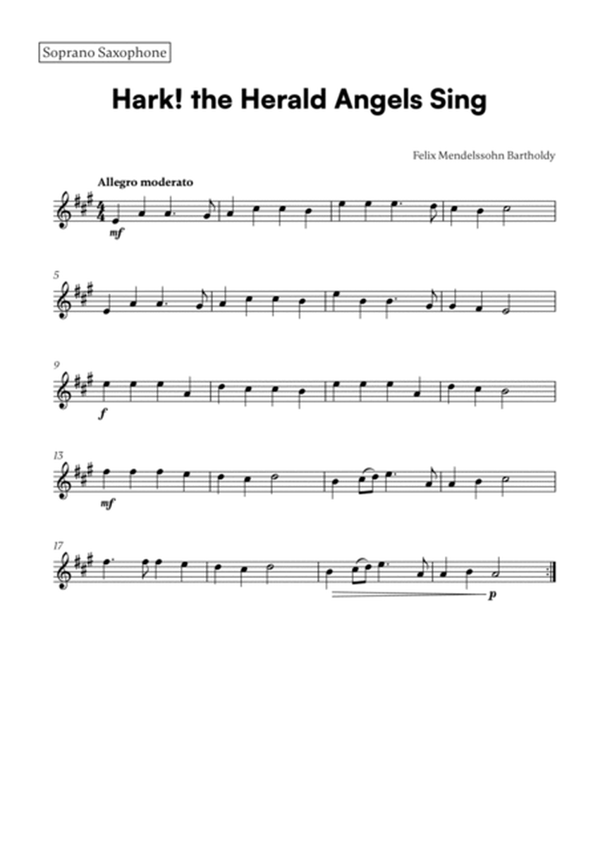Felix Mendelssohn Bartholdy - Hark the Herald Angels Sing (for Soprano Saxophone and Trombone) image number null