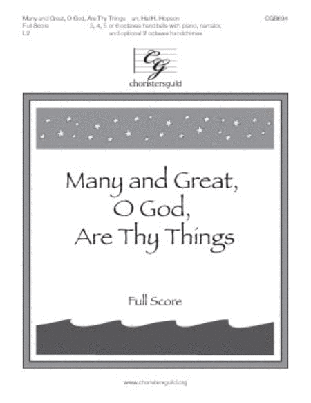 Many and Great, O God, Are Thy Things - Handbell Score