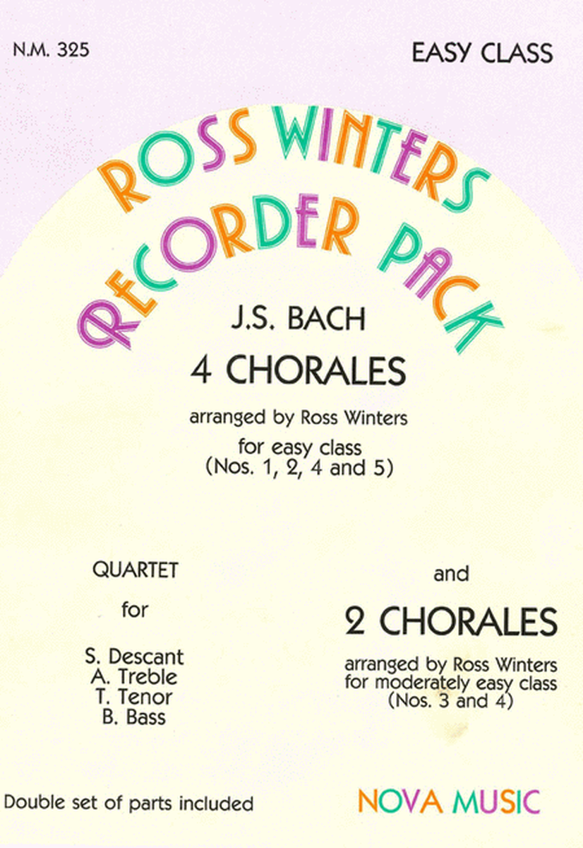 Six Chorales for Recorder Quartet