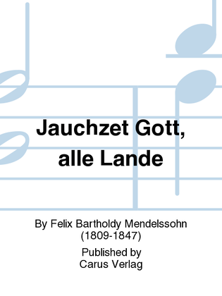 Book cover for Jauchzet Gott, alle Lande