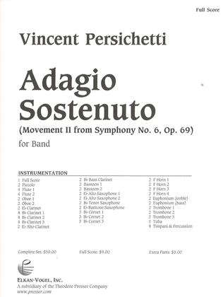 Book cover for Adagio Sostenuto