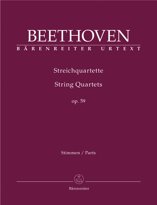 Book cover for String Quartets, op. 59