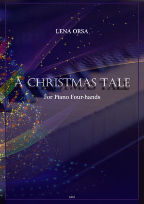 Book cover for A Christmas Tale for piano 4-hands | New edition 2020