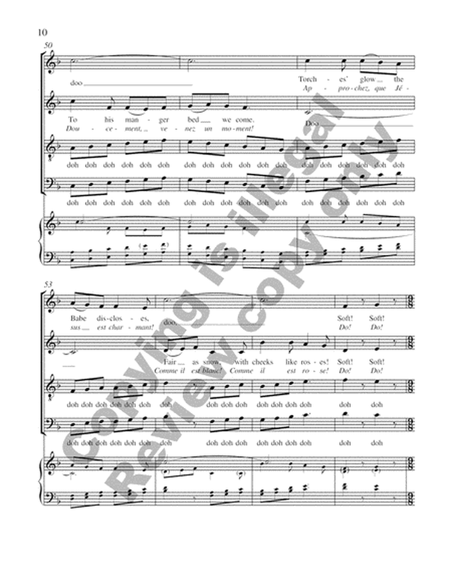 Carols of the Nativity: 2. Bring a Torch, Jeannette, Isabella (Un Flambeau) (Choral Score) image number null