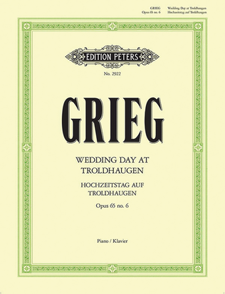 Book cover for Wedding Day at Troldhaugen Op. 65 No. 6 for Piano