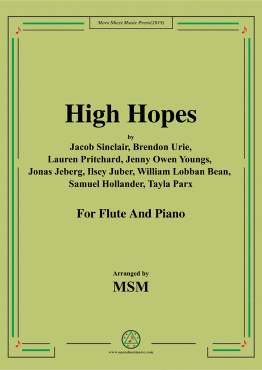High Hopes,for Flute And Piano