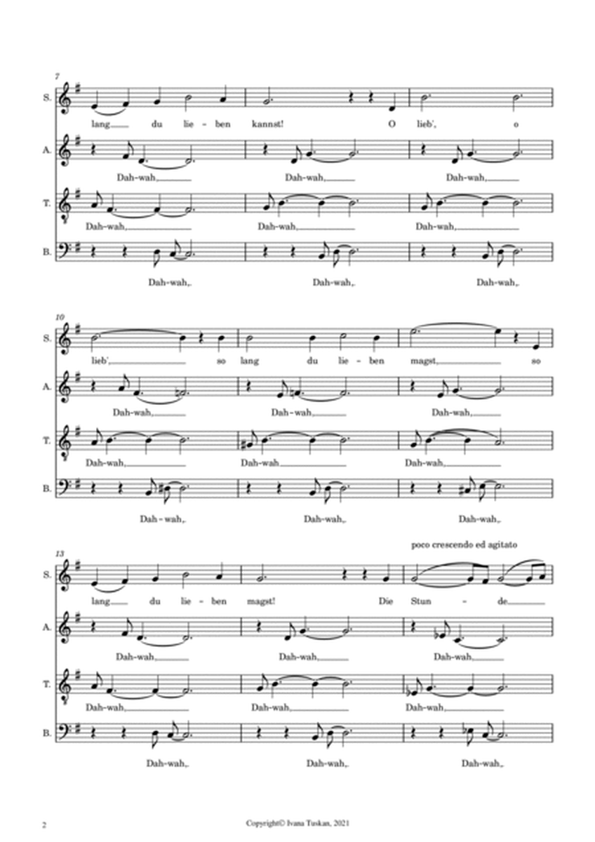 Liebestraum (O lieb', so lang) SATB image number null