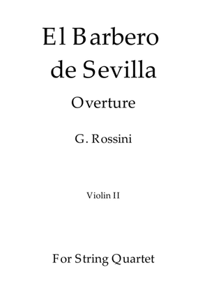 Book cover for El Barbero de Sevilla - G. Rossini - For String Quartet (Violin II)