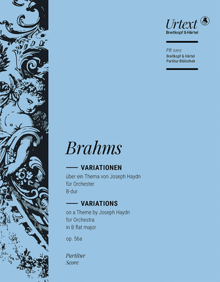 Book cover for Variations on a Theme by Joseph Haydn in Bb major Op. 56A